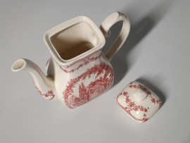 Engels rood Staffordshire Koffie-Theepot