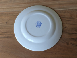 Engels blauw Woods Burslem England Seaforth ontbijtbordje 20 cm