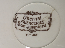 Frans Sarreguemines Obernai plat dinerbord 25 cm (sneeuw)