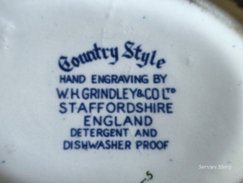Engels blauw Grindley Country Style sauskom