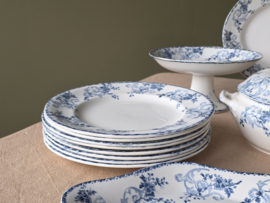 Frans Longwy blauw Rejane compleet Eetservies 8-pers.