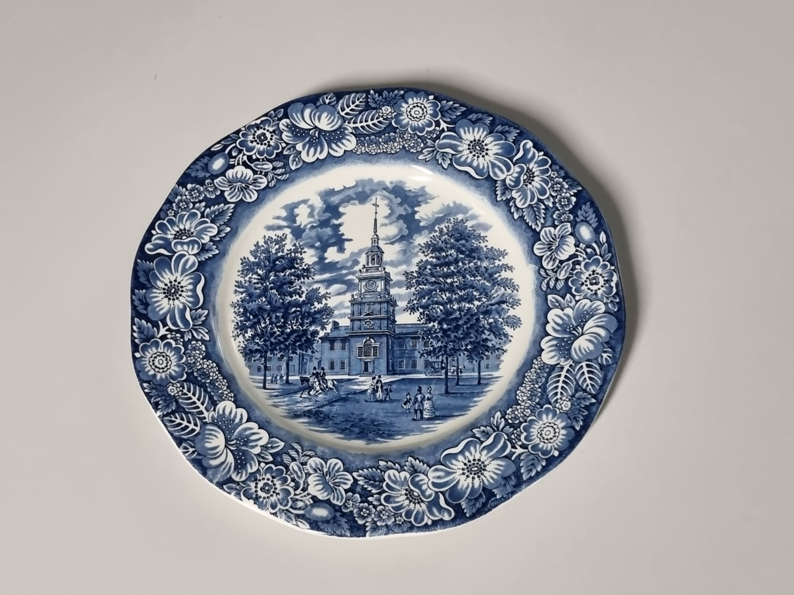Engels blauw Liberty Blue plat dinerbord 25 cm
