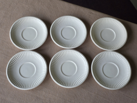 Wedgwood Edme set 6x soepkom met schotel (groen stempel)