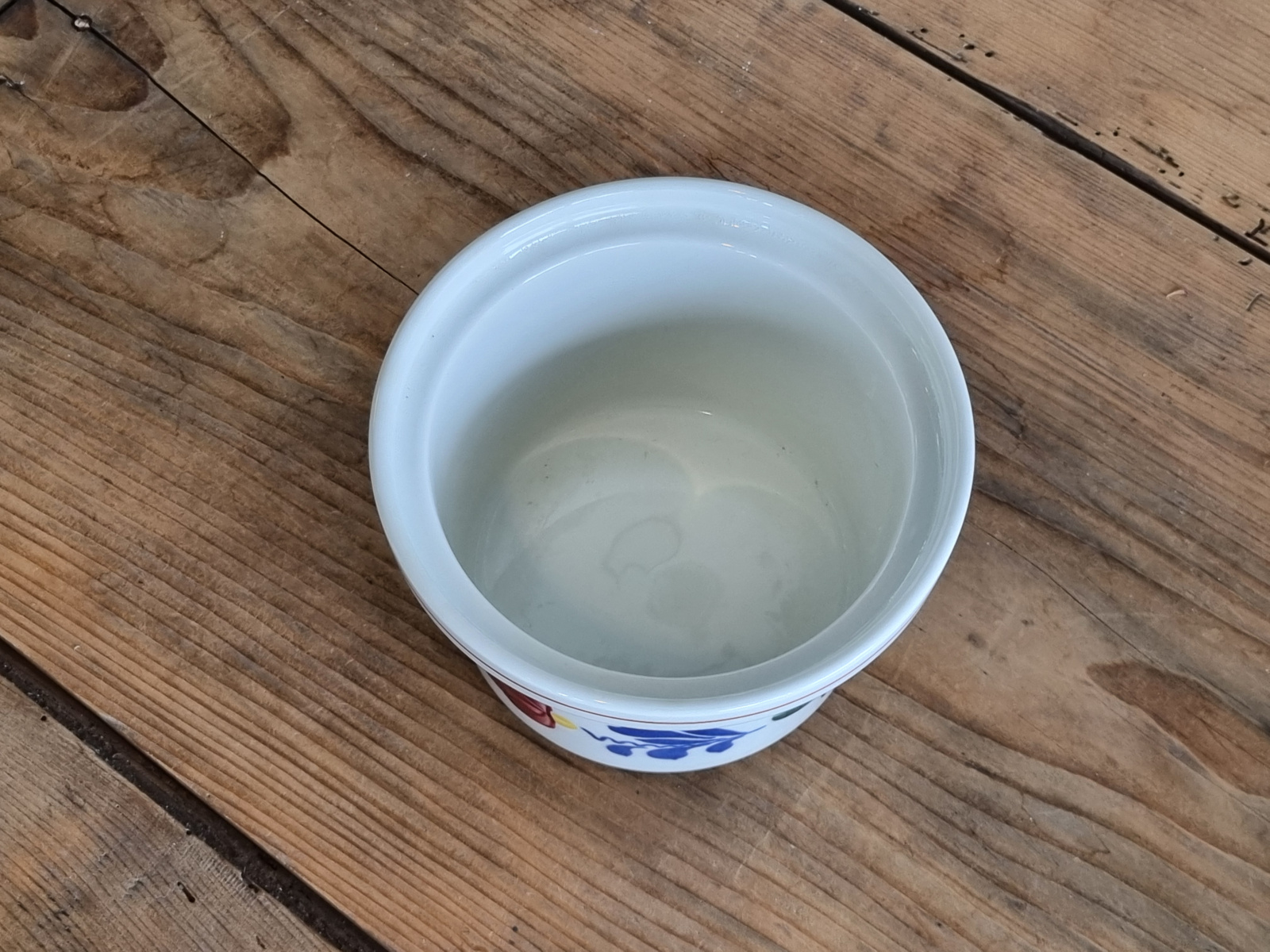 Boerenbont Boch onderkant boterpot of bloempot 14 cm