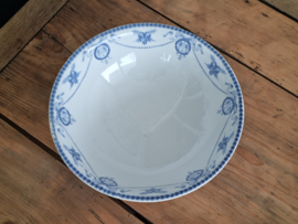 Societe Ceramique Empire blauw Hoge Schaal 28,5 cm