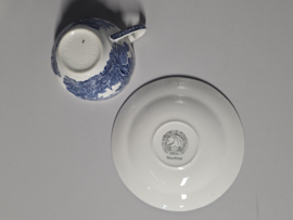 Engels blauw Enoch Wedgwood Woodland koffieservies theeservies 6 personen