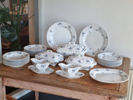 Petrus Regout Riva donker blauw compleet servies 8-personen