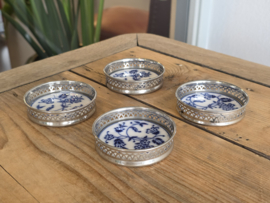 Zwiebelmuster onbekend merk Set 4x Onderzetter 7 cm