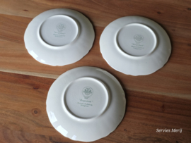 Villeroy en Boch Burgenland rood set 3x soepkom met schotel (rond oortje)