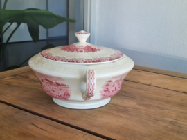 Boerenhoeve Rood Societe Ceramique Dekschaal-Terrine (wit)