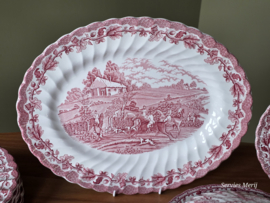Engels rood Jachtservies Myott's Country Life Eetservies 6 personen
