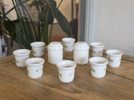 Engels Wedgwood Meakin Marjolein Bastin set 8x Eierdopje met peper- en zoutstel