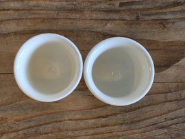 Societe Ceramique set 2x eierdopje laag model wit