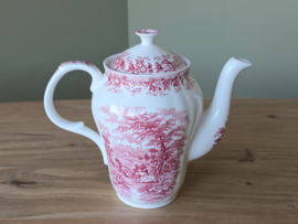Engels rood Meakin Romance koffiepot 18 cm