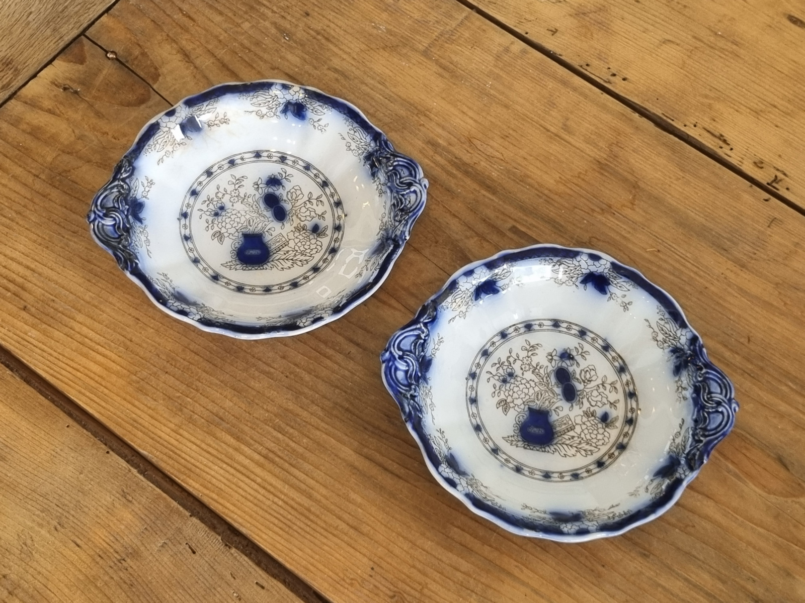 Petrus Regout Wellington decor Persian set 2x Serveerschaaltje 15 cm