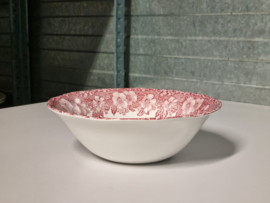 Engels rood Enoch Wedgwood Woodland hoge ronde schaal 21,5 cm