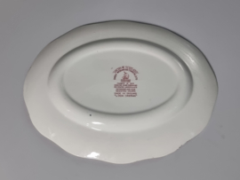 Engels rood Enoch Wedgwood Lochs of Scotland ovale schaal 30 cm
