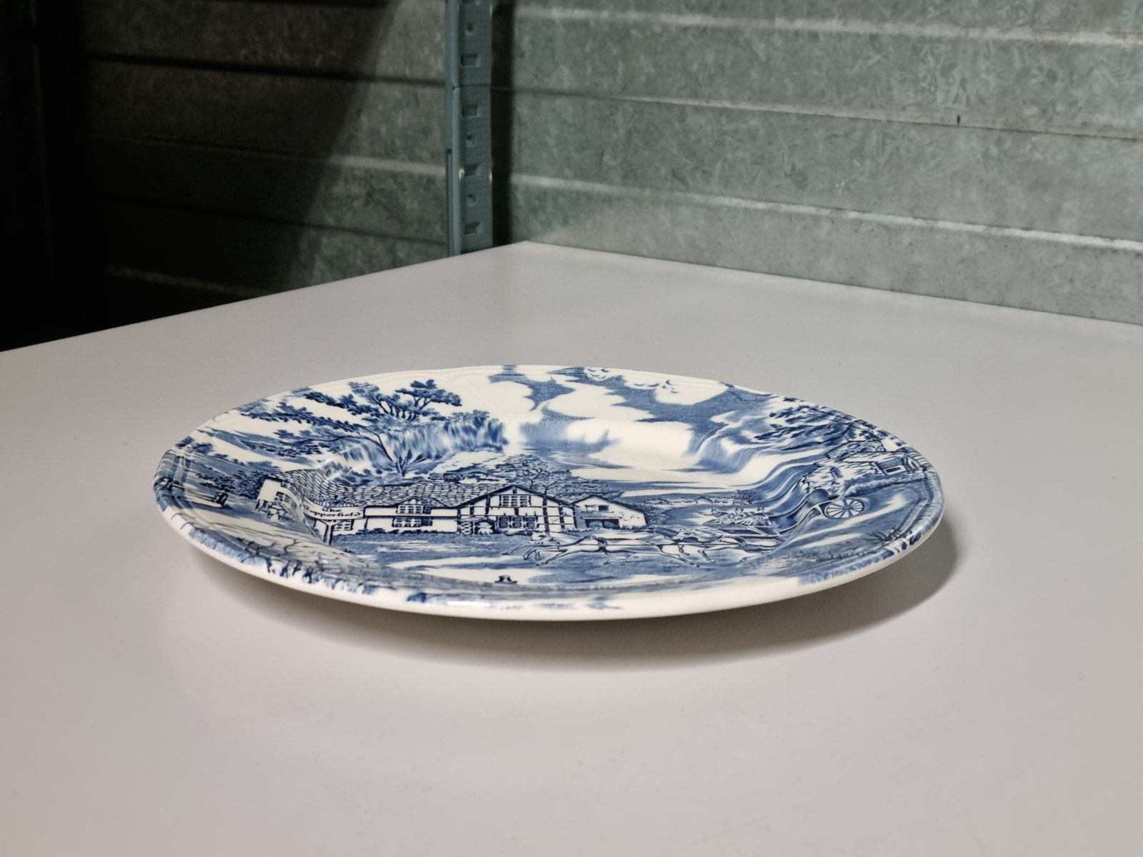 Engels blauw English Style plat dinerbord 24 cm