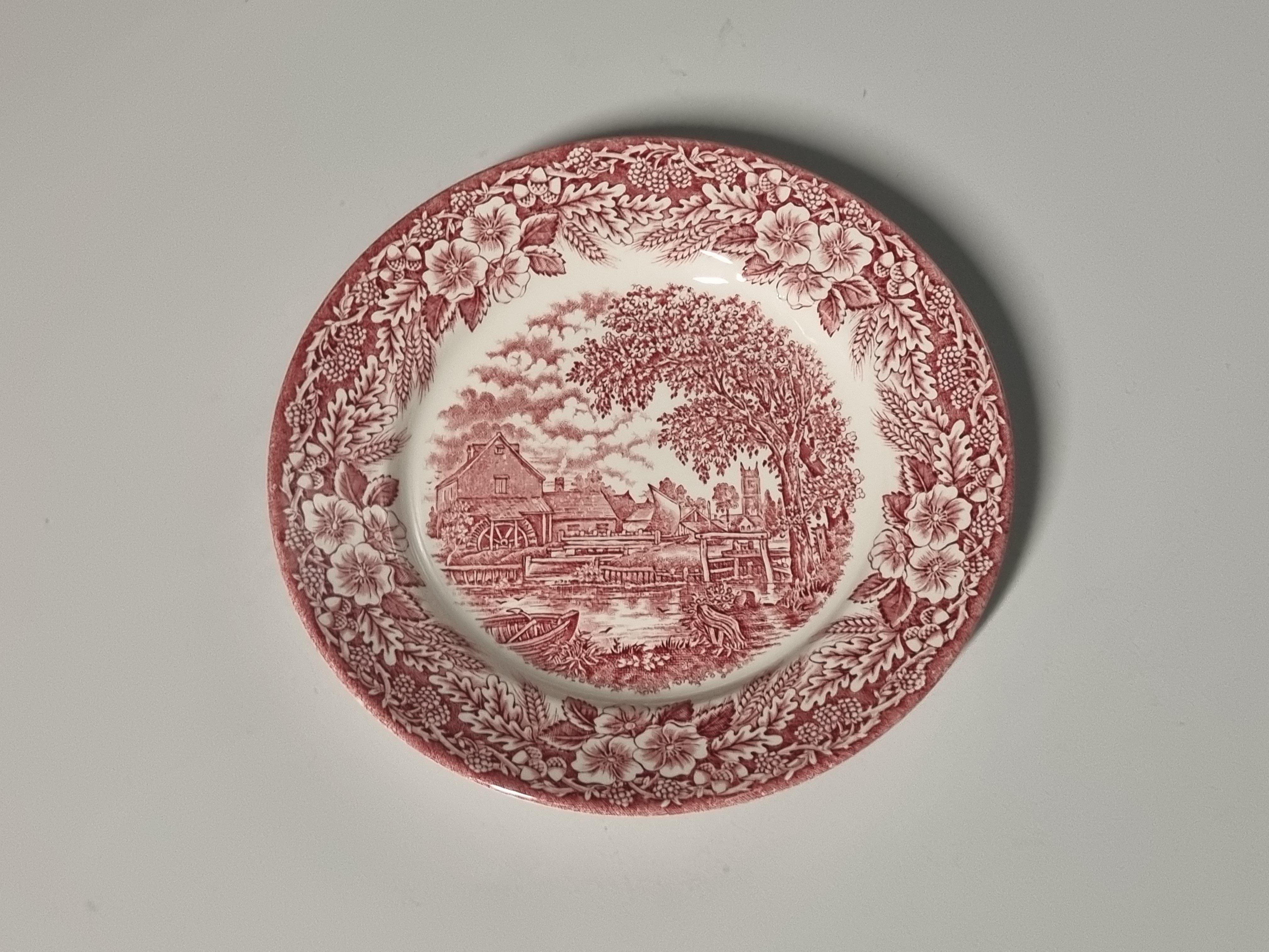Engels rood Broadhurst The Constable Series ontbijtbord 20,5 cm