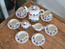 Boerenbont Boch Theeservies model Zeeland 8 personen (groen stempel)