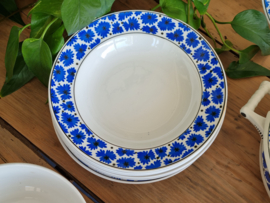 Boch Belgium blauw Vintage Eetservies voor 8 pers.