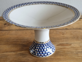 Lomonosov blauw Cobalt Net Tazza op hoge voet
