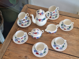 Boerenbont Boch Koffieservies model Zeeland 8 personen (groene stempel)