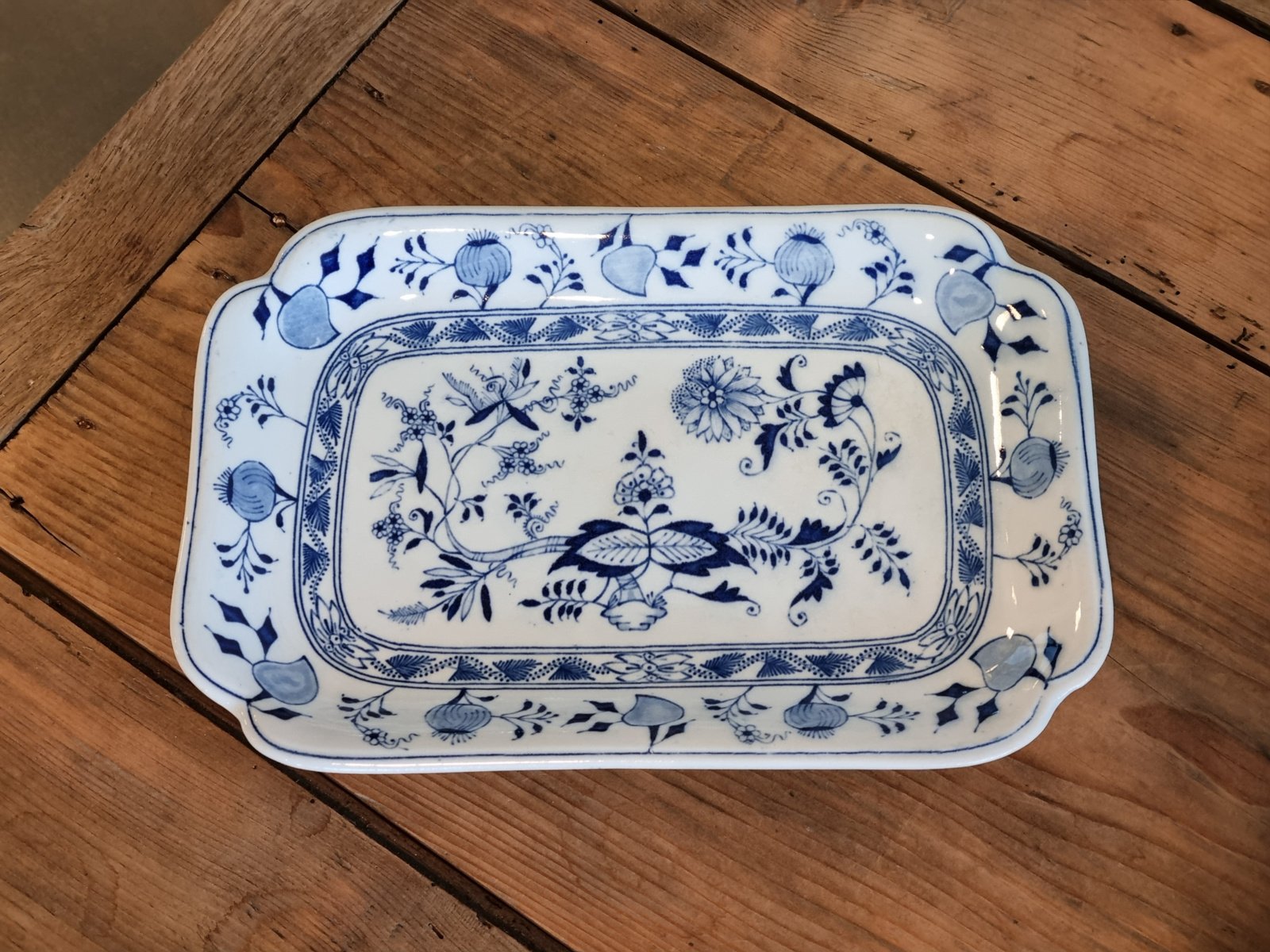 Zwiebelmuster Regout rechthoekige serveerschaal 31 cm