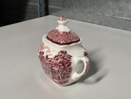 Engels rood Grindley Country Inns Suikerpot met oren