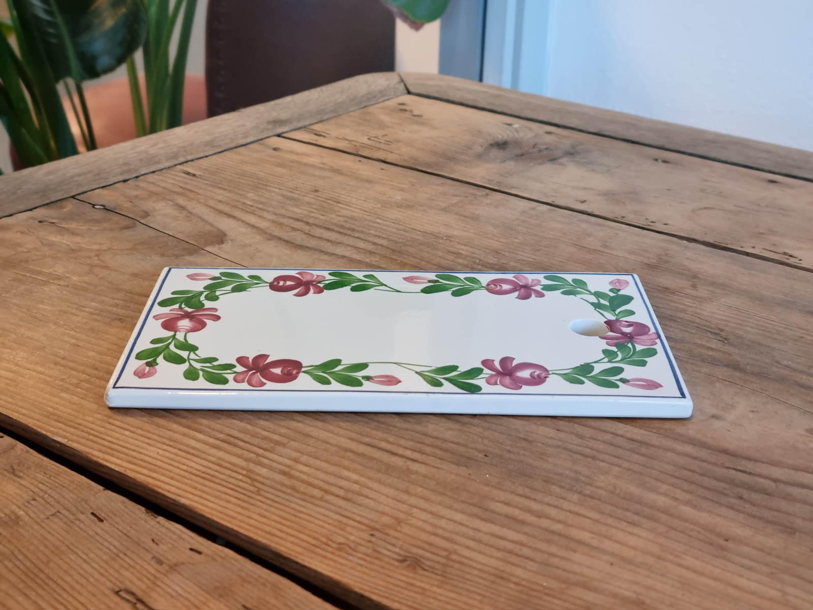 Boerenbont Frankrijk Serveerplankje Roze Bloem