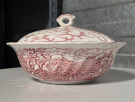 Engels rood Jachtservies Myott's Country Life dekschaal