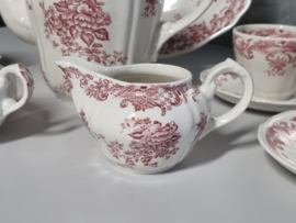 Villeroy en Boch Valeria rood Koffieservies 6 persoons