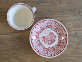 Societe Ceramique decor Casino rood kop en schotel