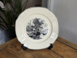 Landschap Zwart Societe Ceramique Pannenkoekenbord 30 cm (hoekig model)