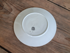 Frans Sarreguemines Enfants Ontbijtbordje 20 cm (afb. Bankje) met Duits stempel