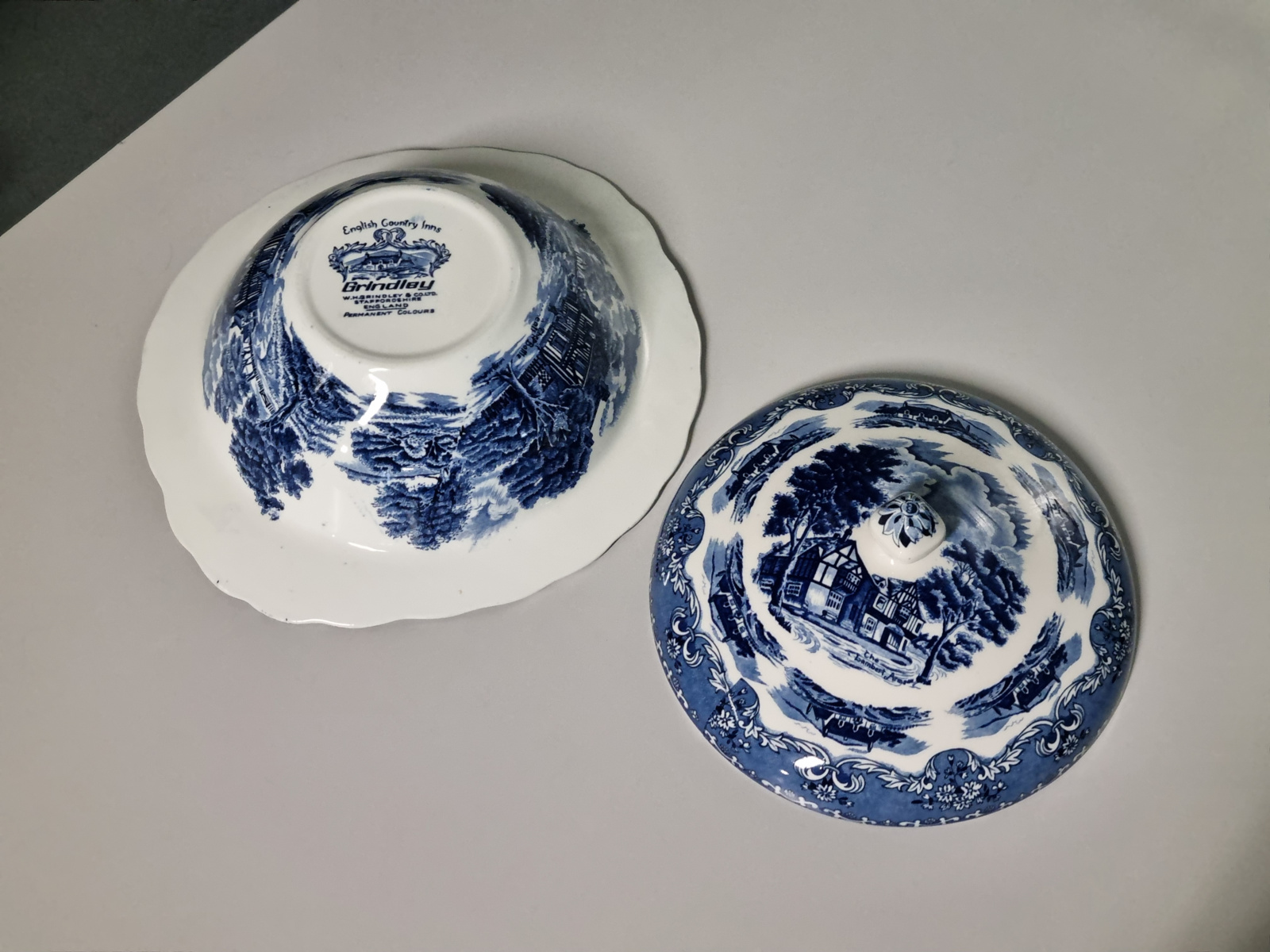 Engels blauw Grindley Country Inns dekschaal