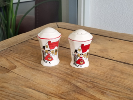 Engels Mason's Christmas Village 1983 Kerstservies Peper- en Zoutstel