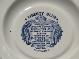 Engels blauw Liberty Blue set 6x gebaksbordje 15 cm