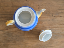 Mosa Maastricht theepot geel met blauw