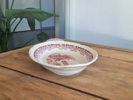 Boerenhoeve Rood Societe Ceramique hoge ovale schaal met greepjes 38 cm