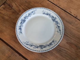 Petrus Regout Bertha blauw plat dinerbord 23,5 cm