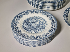 Engels blauw Jachtservies Myott's Country Life Eetservies 8 persoons