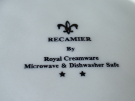 Vintage Recamier creme Set 3x Gebaksbord 18 cm, kan goed bij Wedgwood Edme