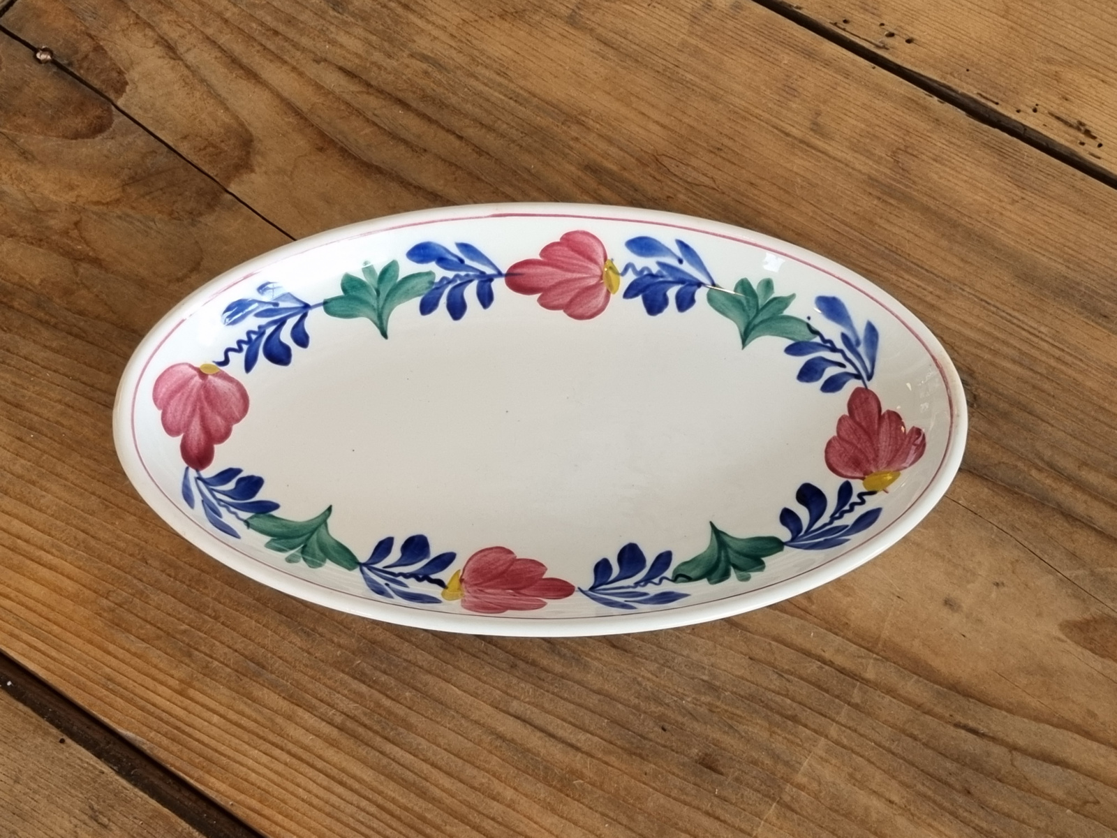 Oud Boerenbont Regout | Royal Sphinx ovaal schaaltje 24 cm