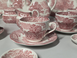 Engels rood Woodland Koffieservies Theeservies 6 persoons 18 delen