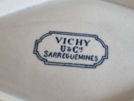 Sarreguemines Vichy ruitvormig schaaltje 25 cm