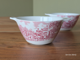 Engels rood Myott Royal Mail Postkoets set 2x schaaltje met greep