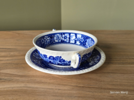 Villeroy en Boch Rusticana blauw Soepkom met schotel