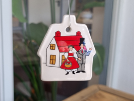 Engels Mason's Christmas Village 1983 Kerstservies Kerstboomhanger Huisje