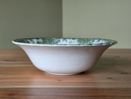 Engels groen Myott The Brook hoge ronde schaal 21 cm